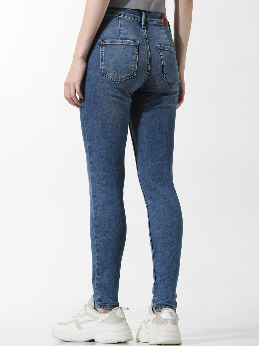 ONLY Women Washed Blue Jeans