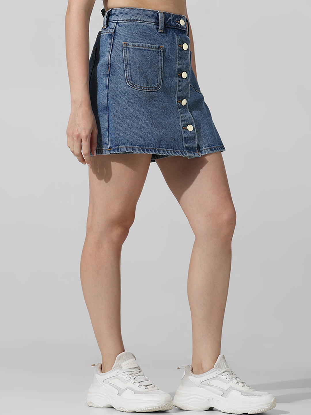 ONLY Women Washed Blue Skorts