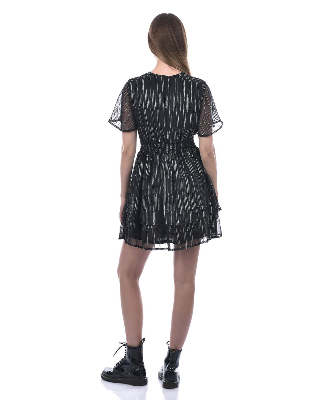 ONLY Women Self Design Black Dresses