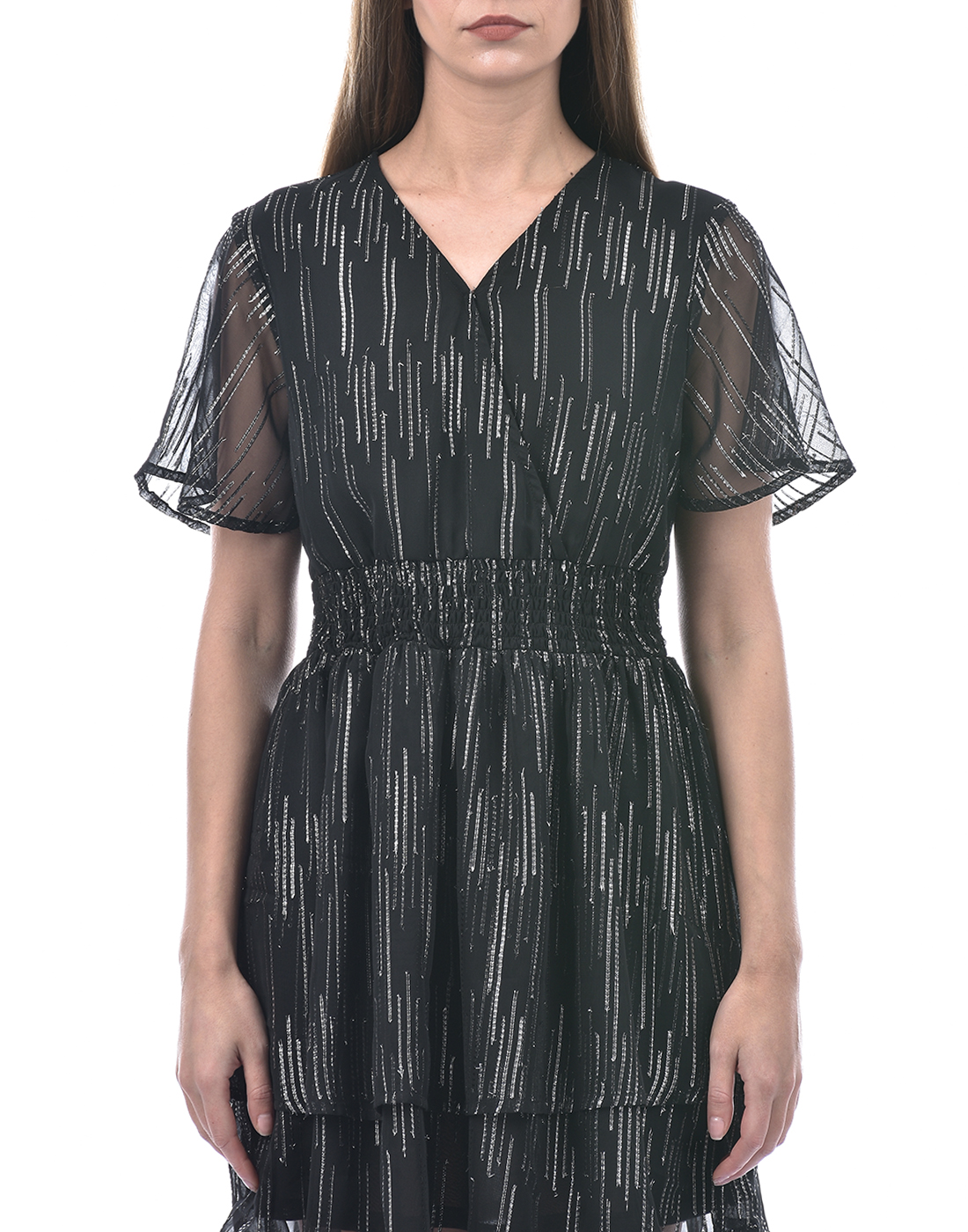ONLY Women Self Design Black Dresses