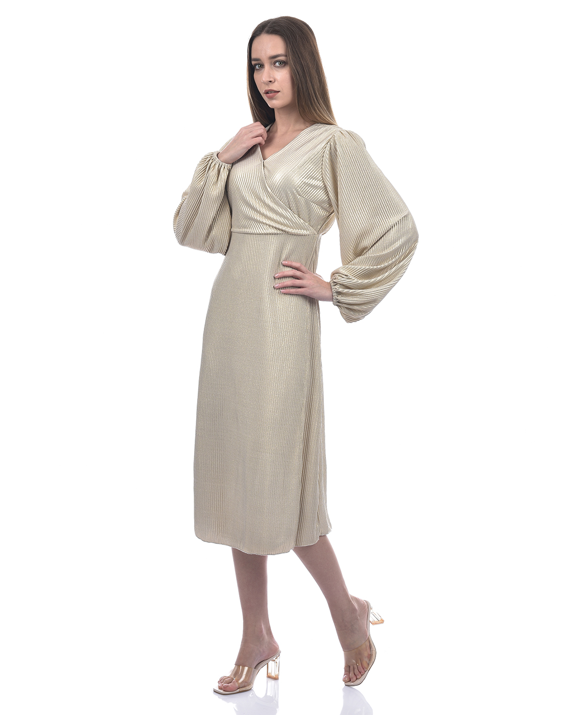 ONLY Women Textured Beige Dresses