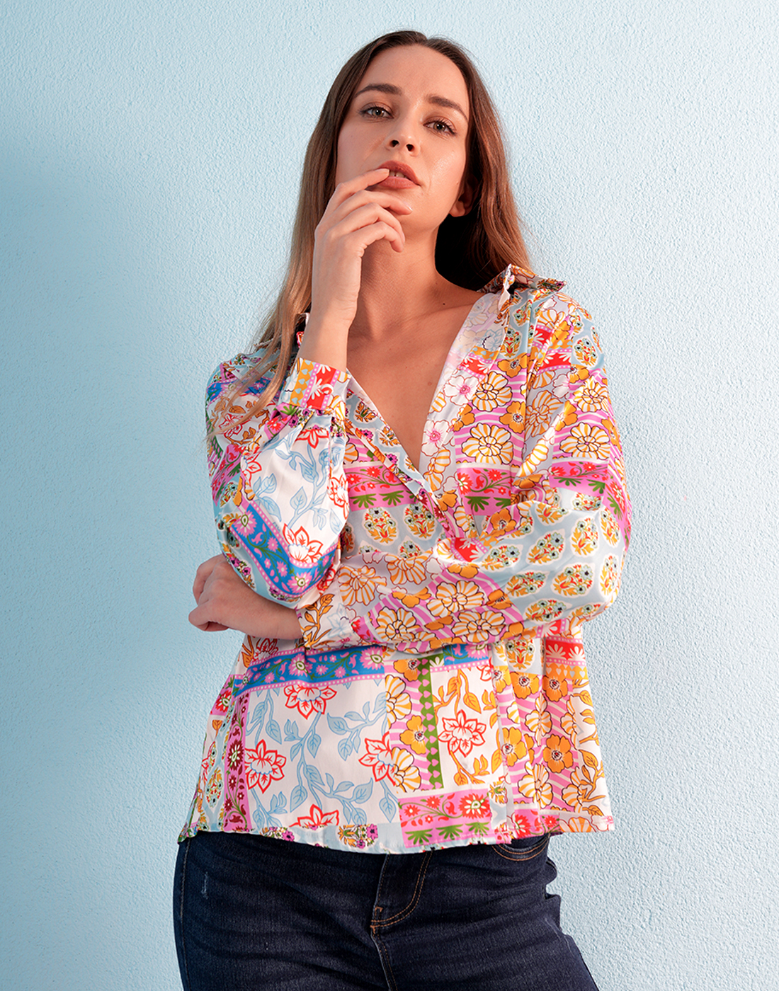 ONLY Women Floral Print Multicolor Shirt