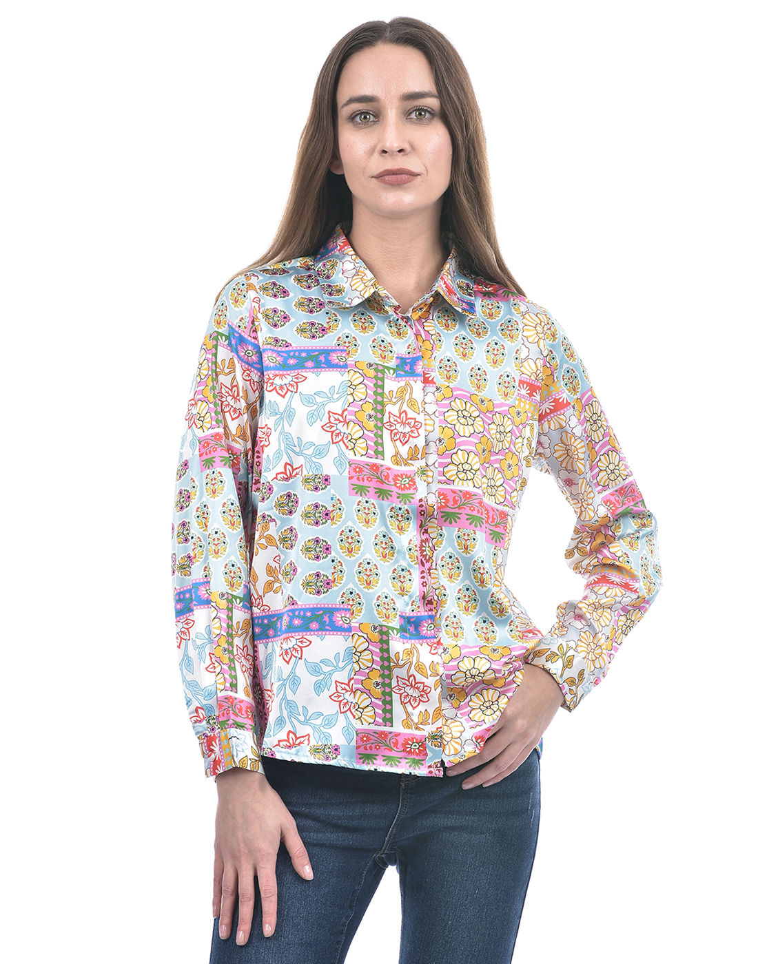 ONLY Women Floral Print Multicolor Shirt