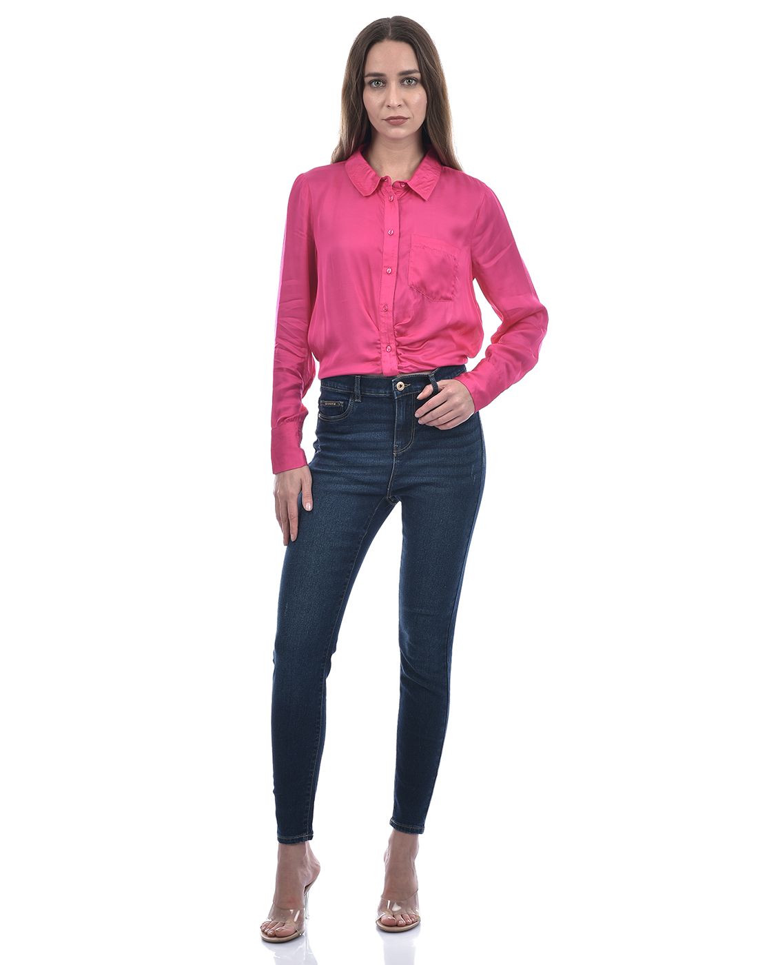 ONLY Women Solid Pink Shirt