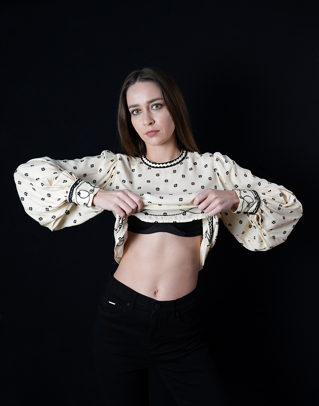 ONLY Women Printed Beige Top