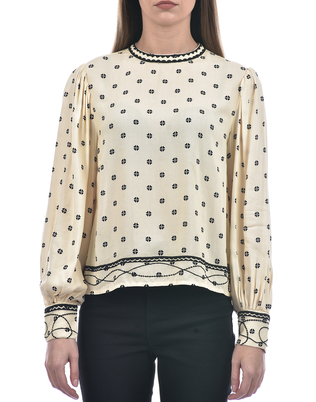 ONLY Women Printed Beige Top