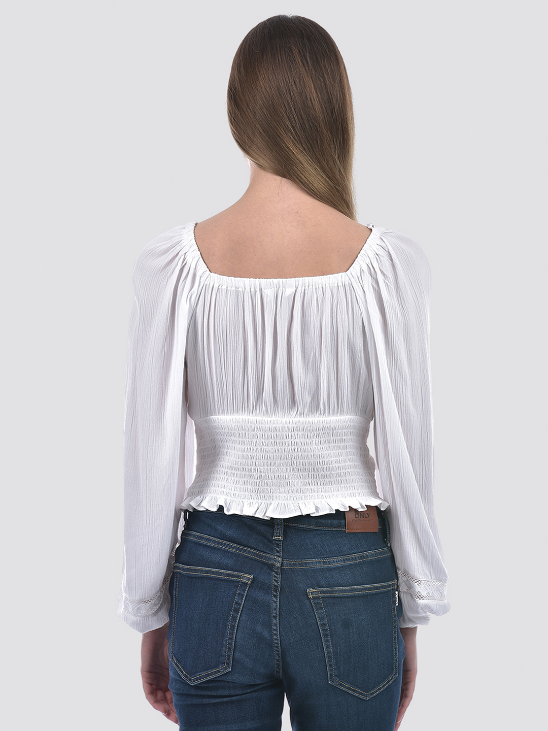ONLY Women Solid White Top