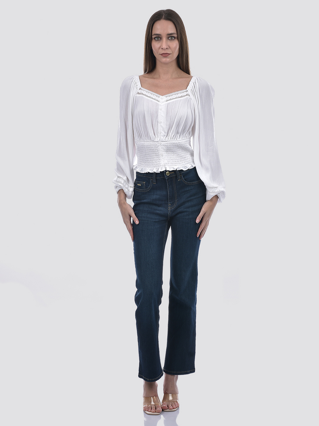 ONLY Women Solid White Top