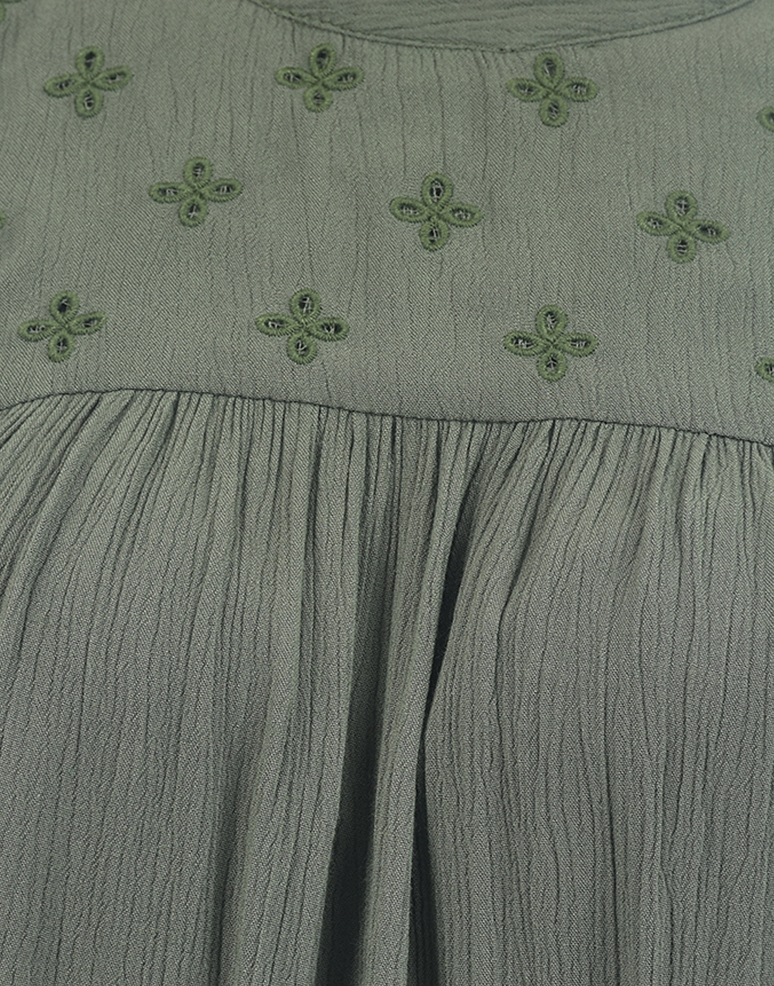 ONLY Women Embroidered Green Top