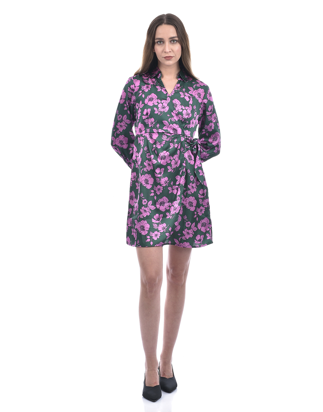 ONLY Women Floral Print Green Dresses