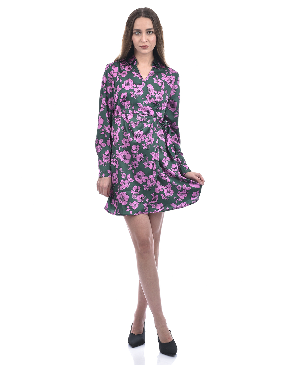 ONLY Women Floral Print Green Dresses