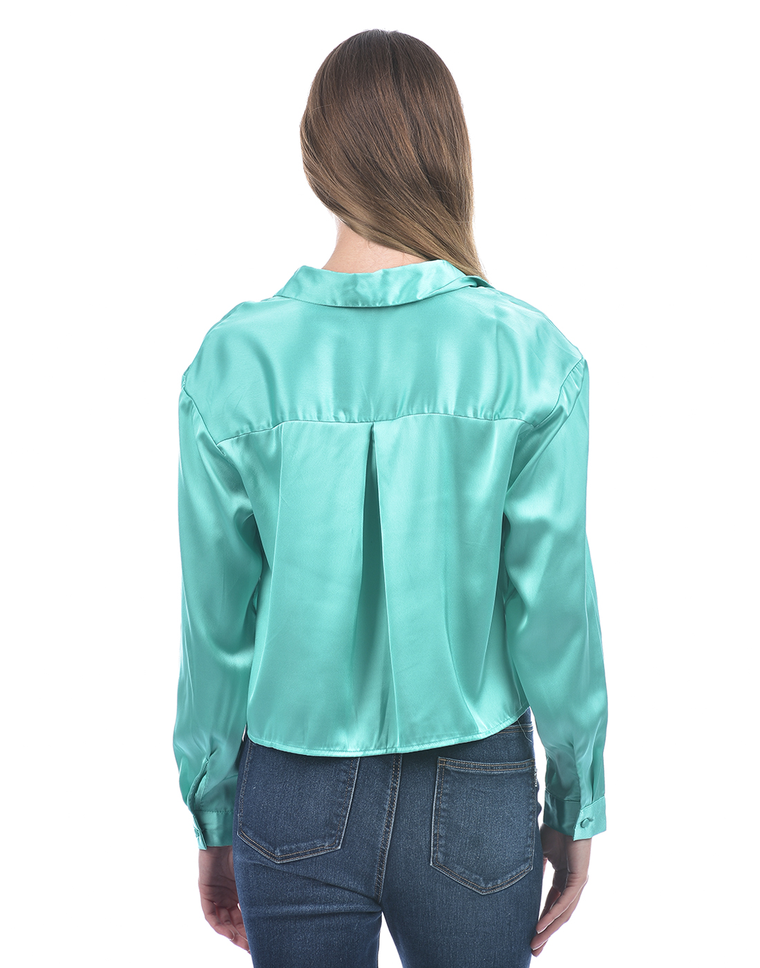 ONLY Women Solid Green Shirt