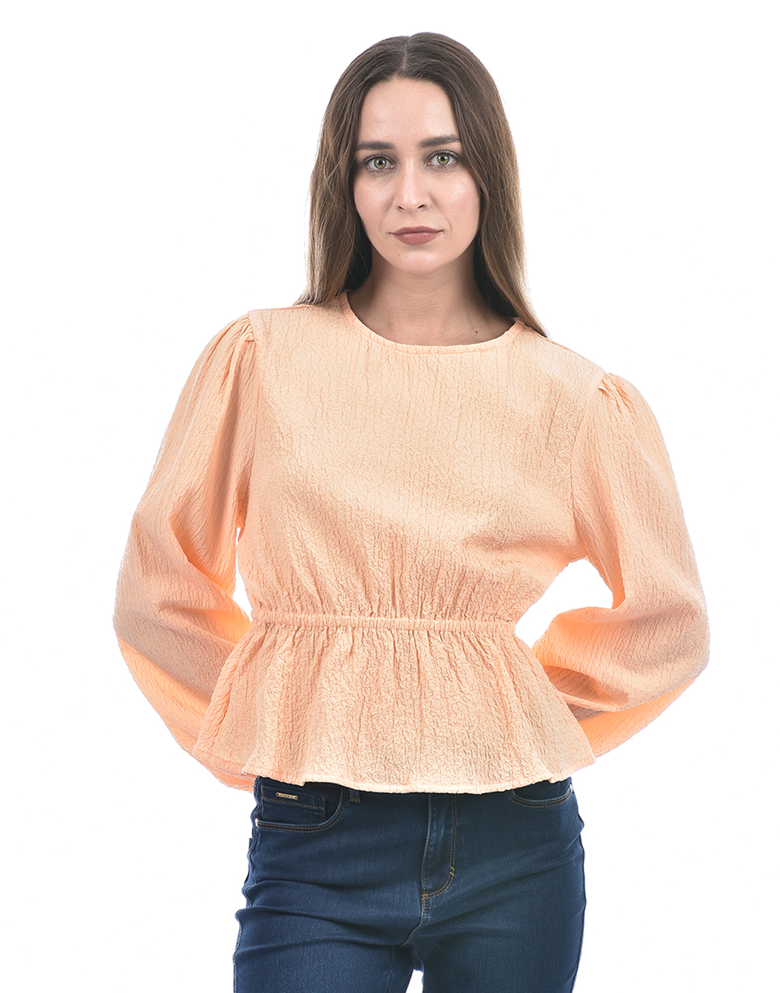 ONLY Women Solid Orange Top