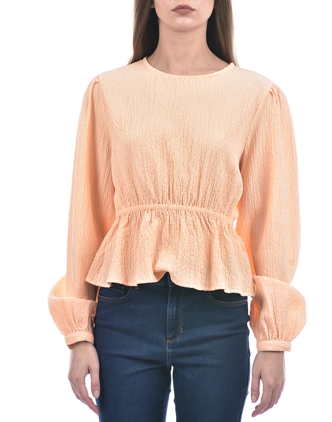 ONLY Women Solid Orange Top