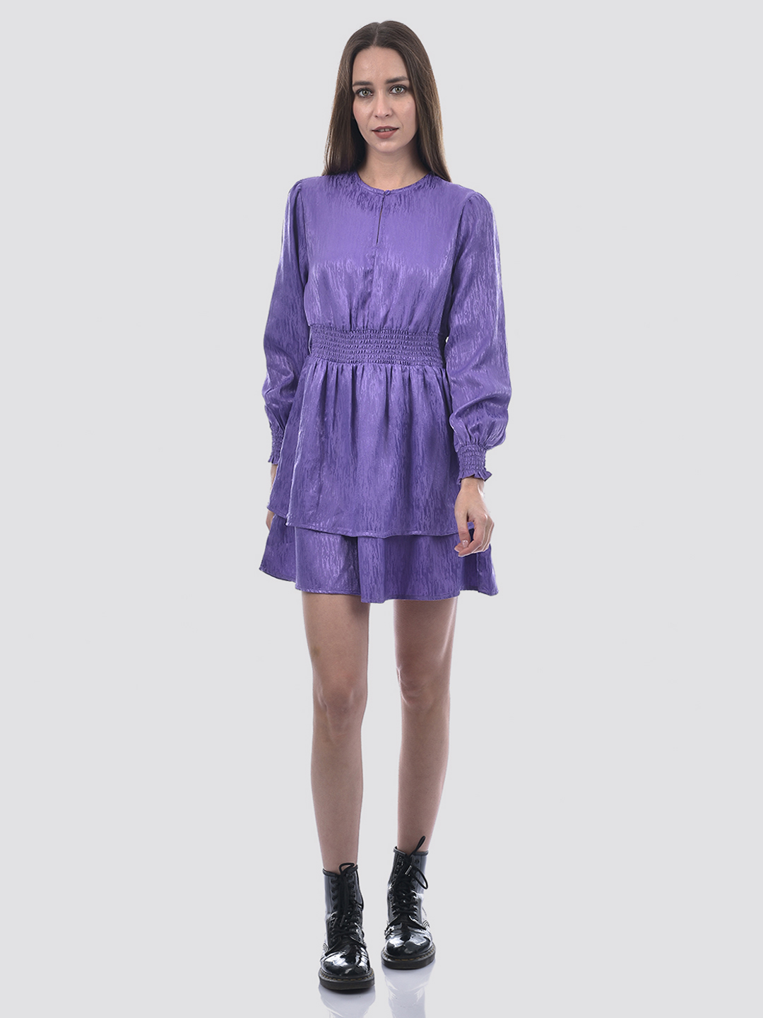 ONLY Women Solid Purple Dresses