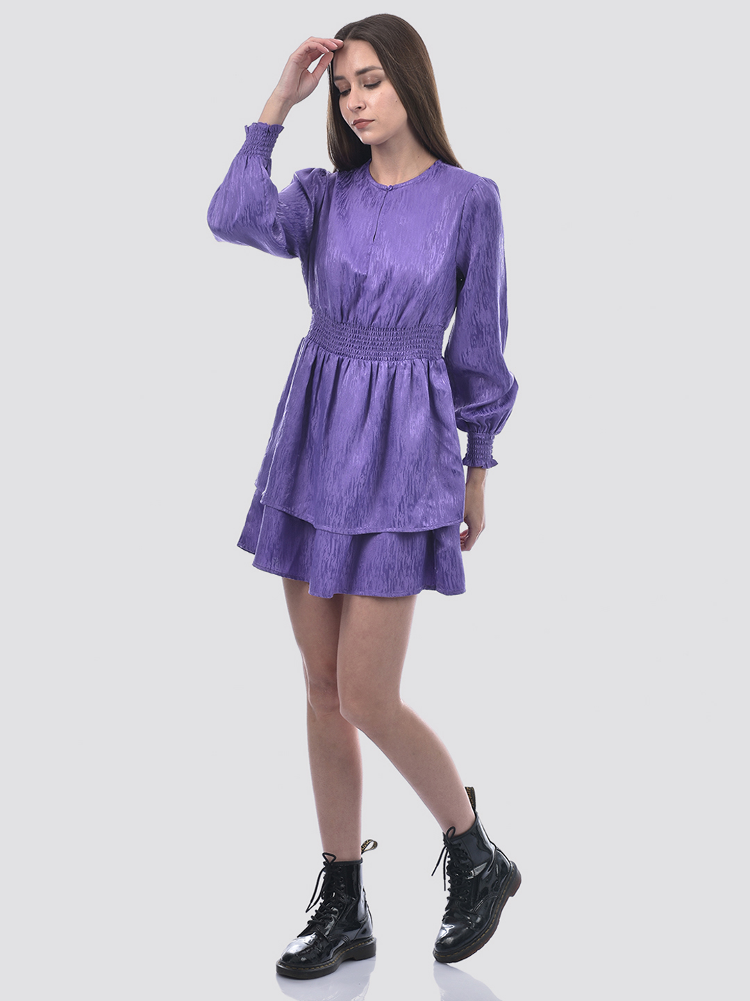ONLY Women Solid Purple Dresses