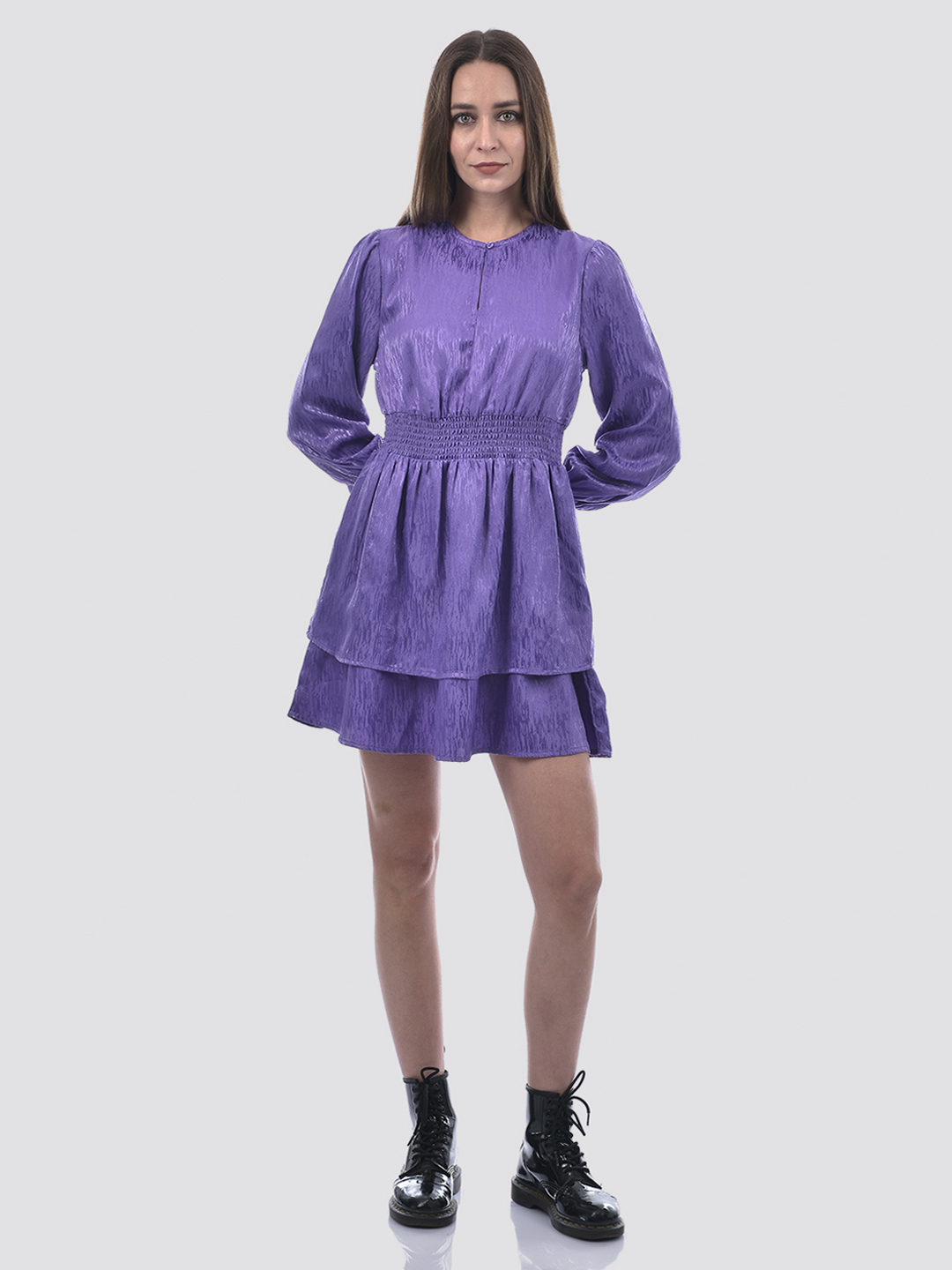ONLY Women Solid Purple Dresses