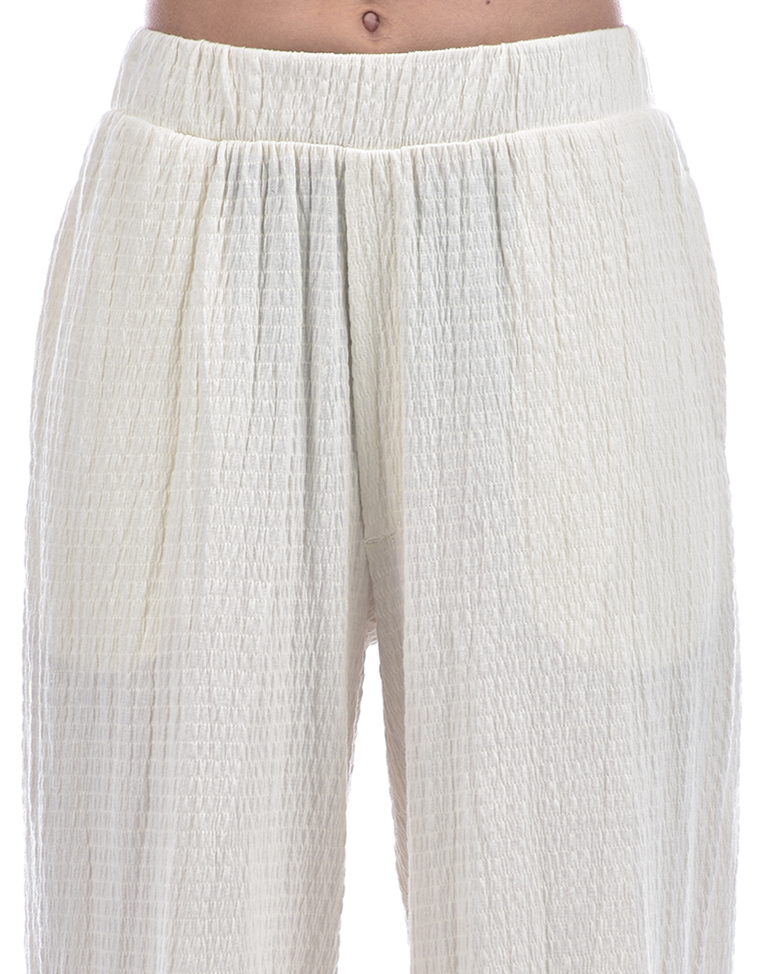 ONLY Women Solid Off White Trousers