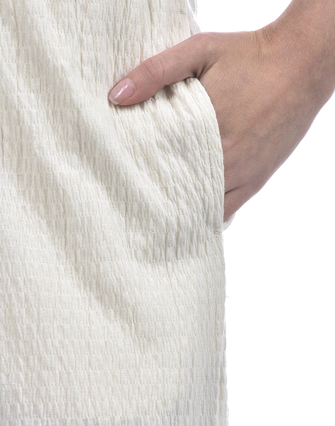ONLY Women Solid Off White Trousers