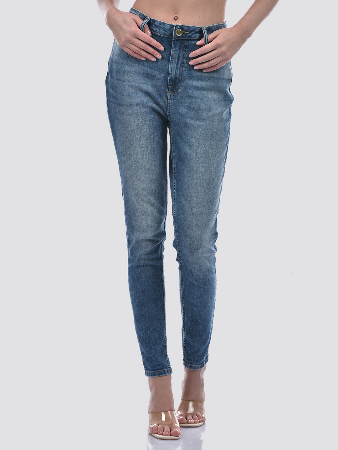 ONLY Women Solid Blue Jeans