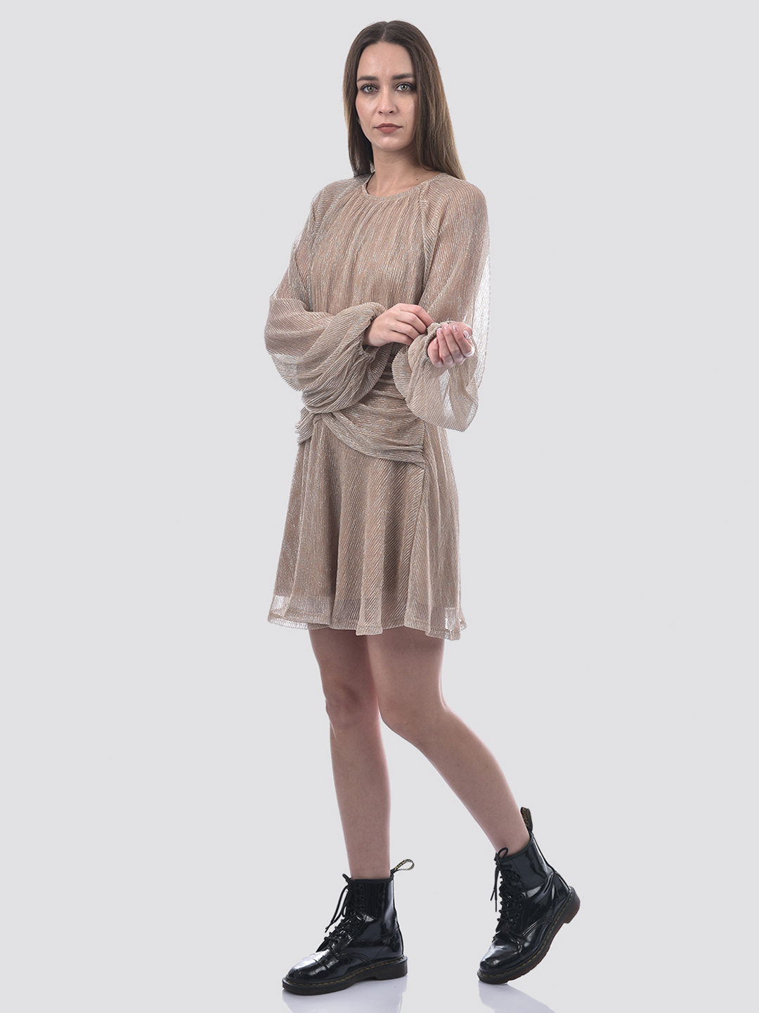 ONLY Women Textured Beige Dresses