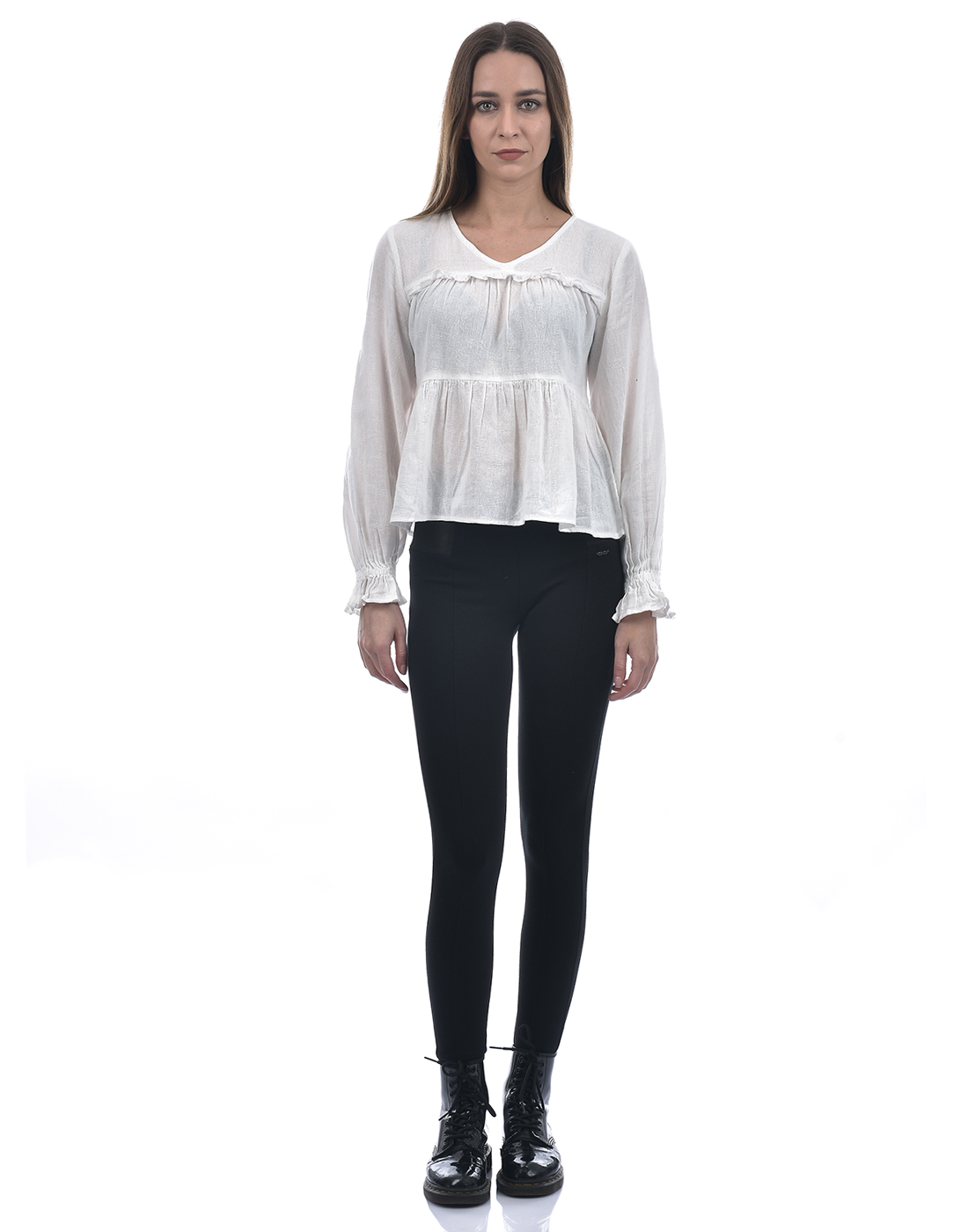 ONLY Women Solid White Top