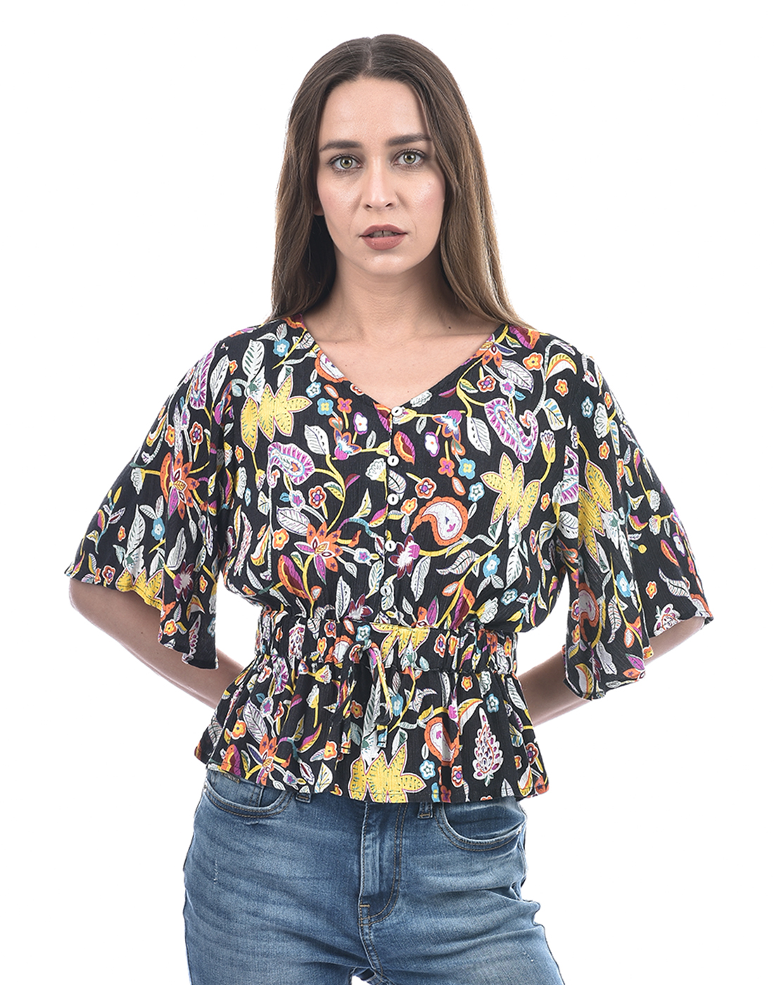 ONLY Women Printed Black Top