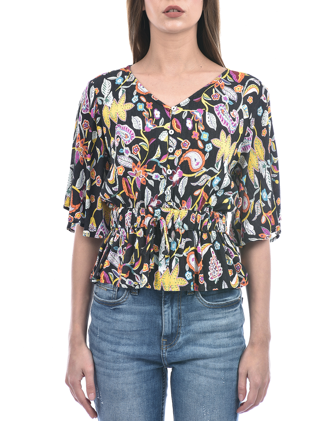 ONLY Women Printed Black Top