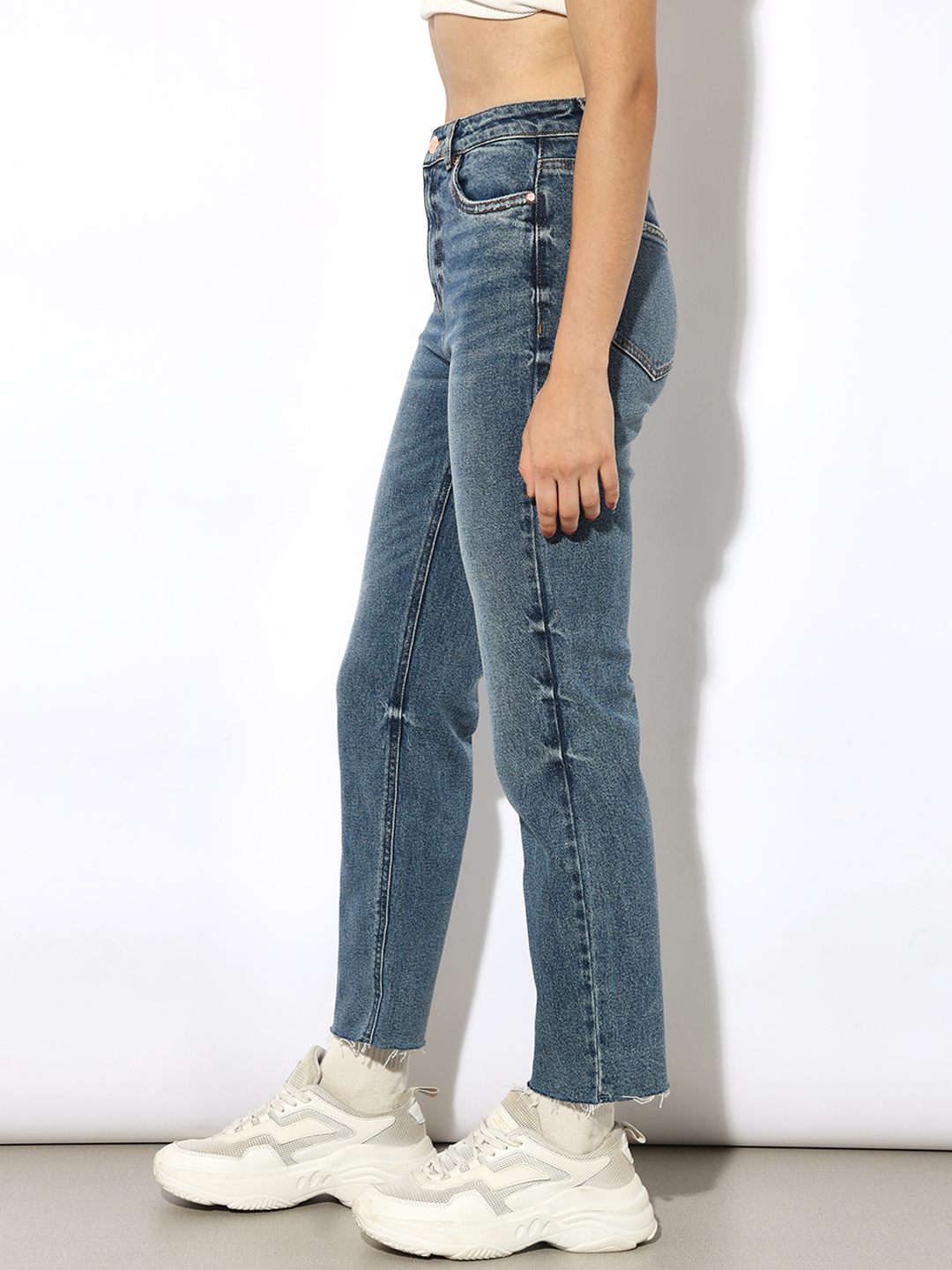 ONLY Women Washed Blue Jeans