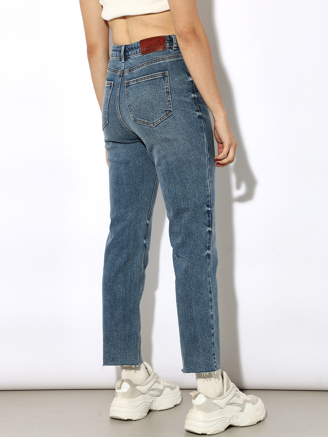 ONLY Women Washed Blue Jeans