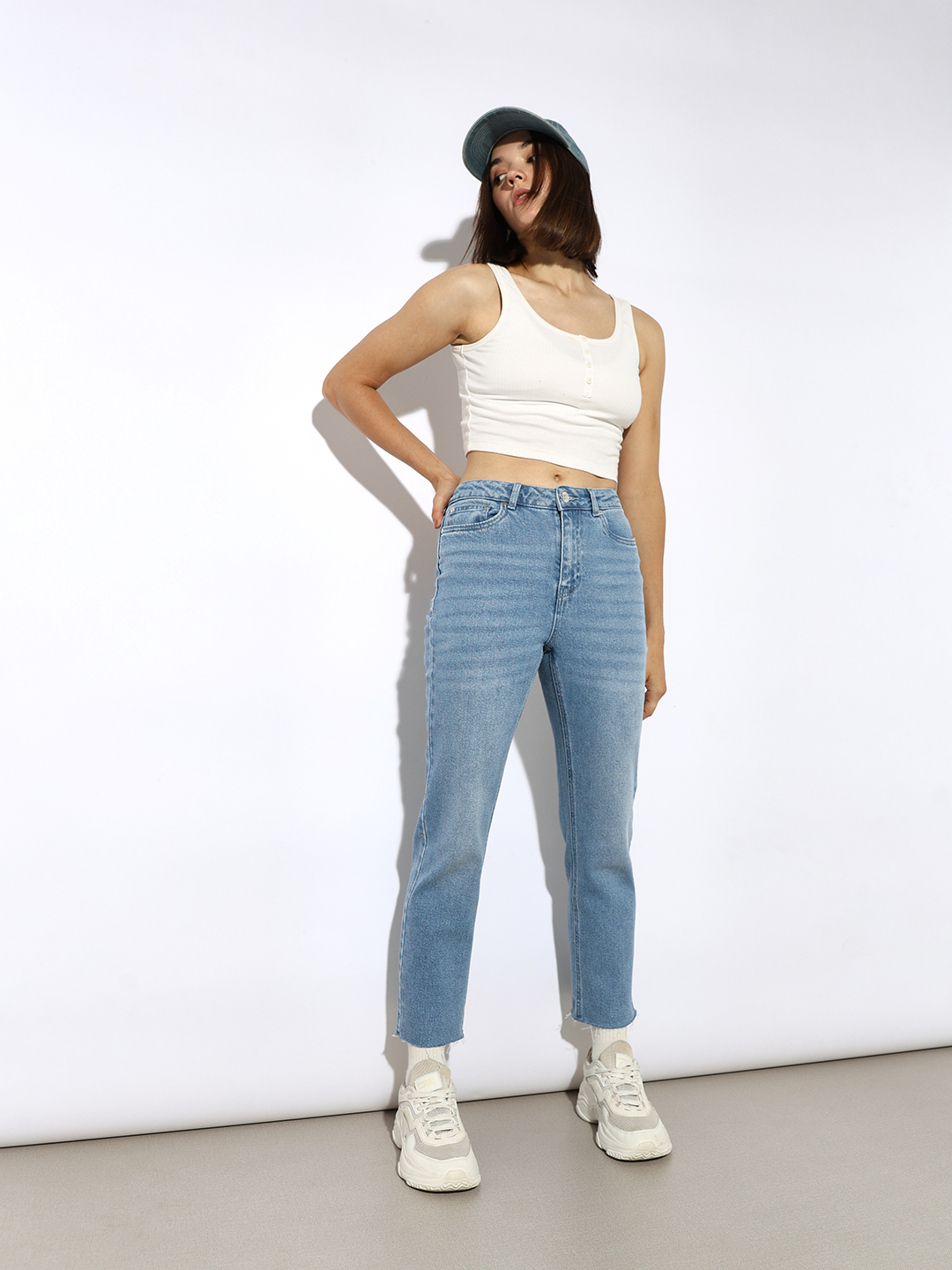 ONLY Women Solid Blue Jeans