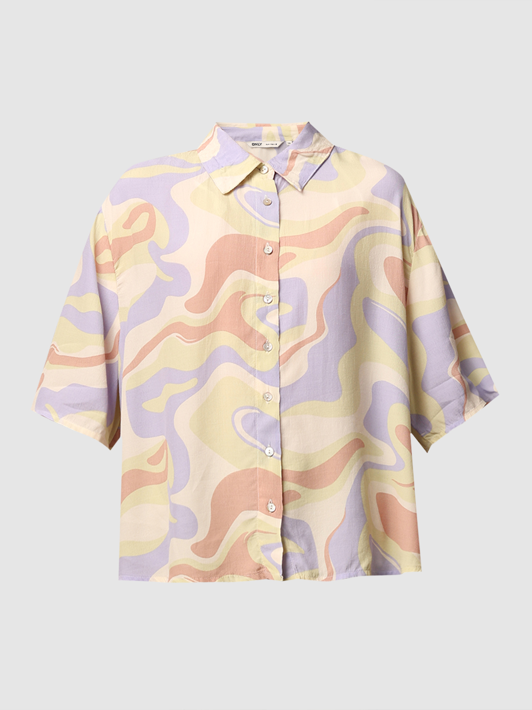 ONLY Women Printed Beige Shirt