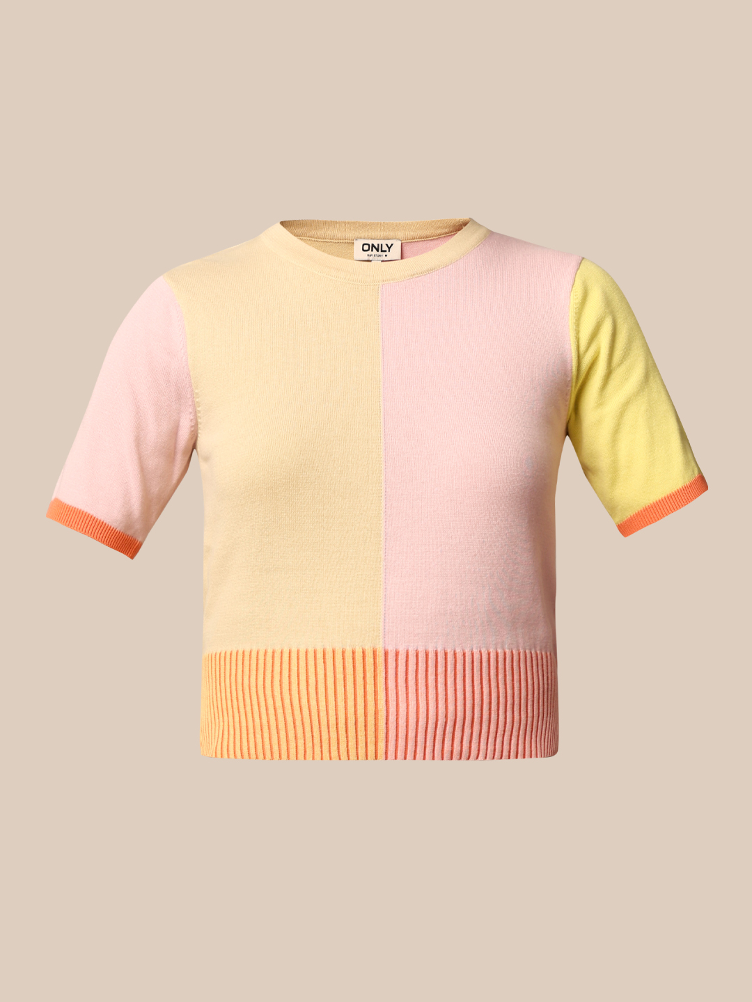 ONLY Women Color Block Multicolor Top