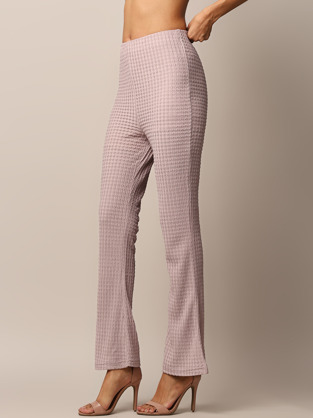 ONLY Women Textured Purple Pant