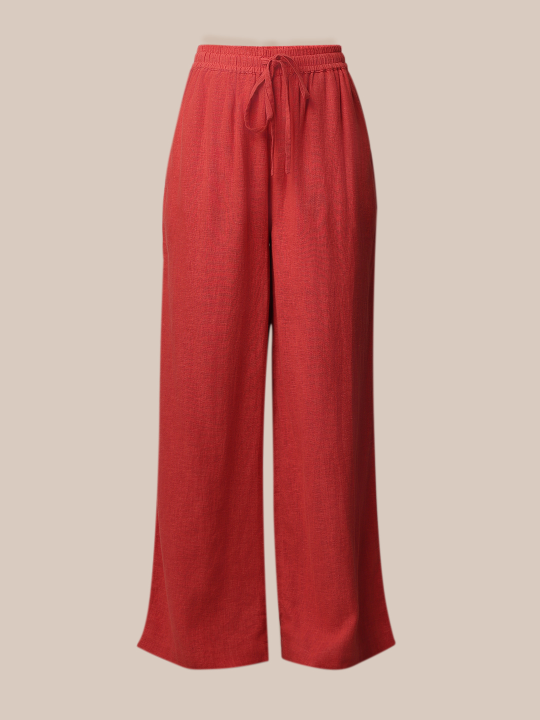 ONLY Women Solid Red Pant