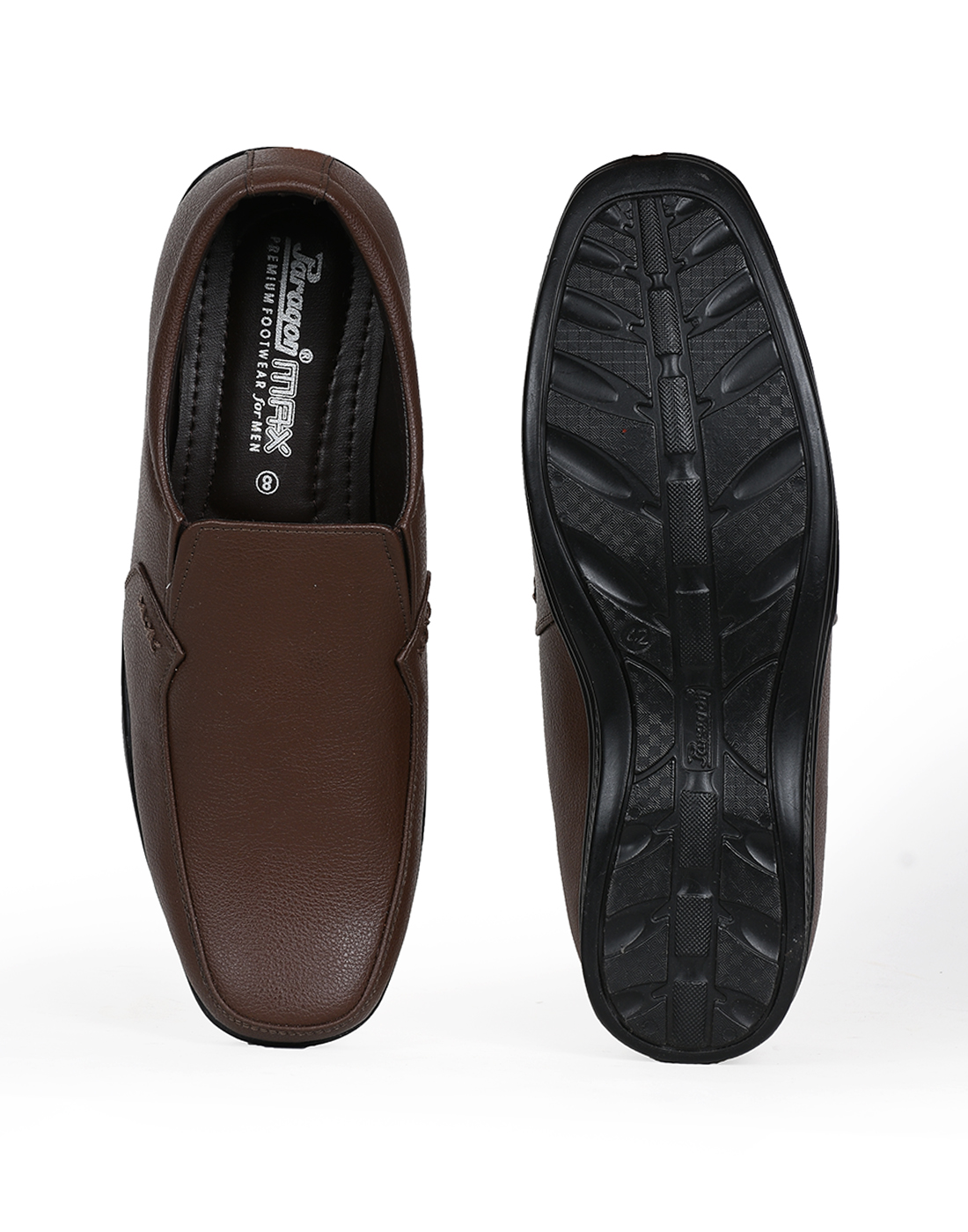 PARAGON Mens Solid Brown Formal Shoes | Stylish, Comfortable and lightweight Slip On Moccasin Shoes for Men | Formal Wear | Party Wear