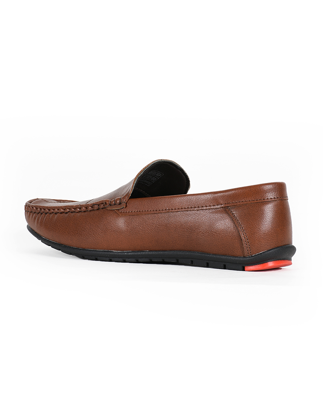 PARAGON Mens Self Design Tan Moccasins | Slip On Casual Wear Moccasin Shoes for Men