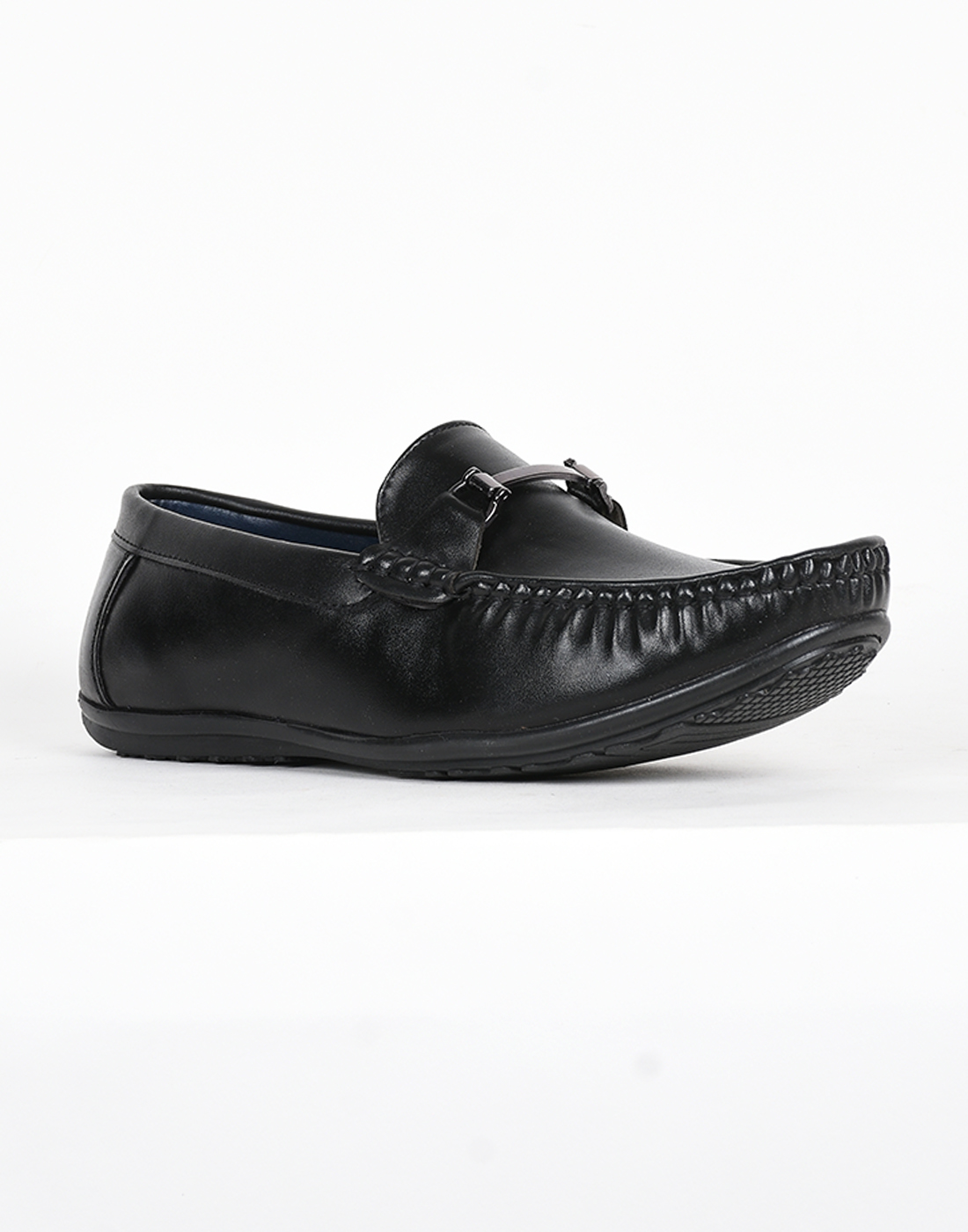 PARAGON Mens Solid Black Moccasins | Slip On Casual Wear Moccasin Shoes for Men