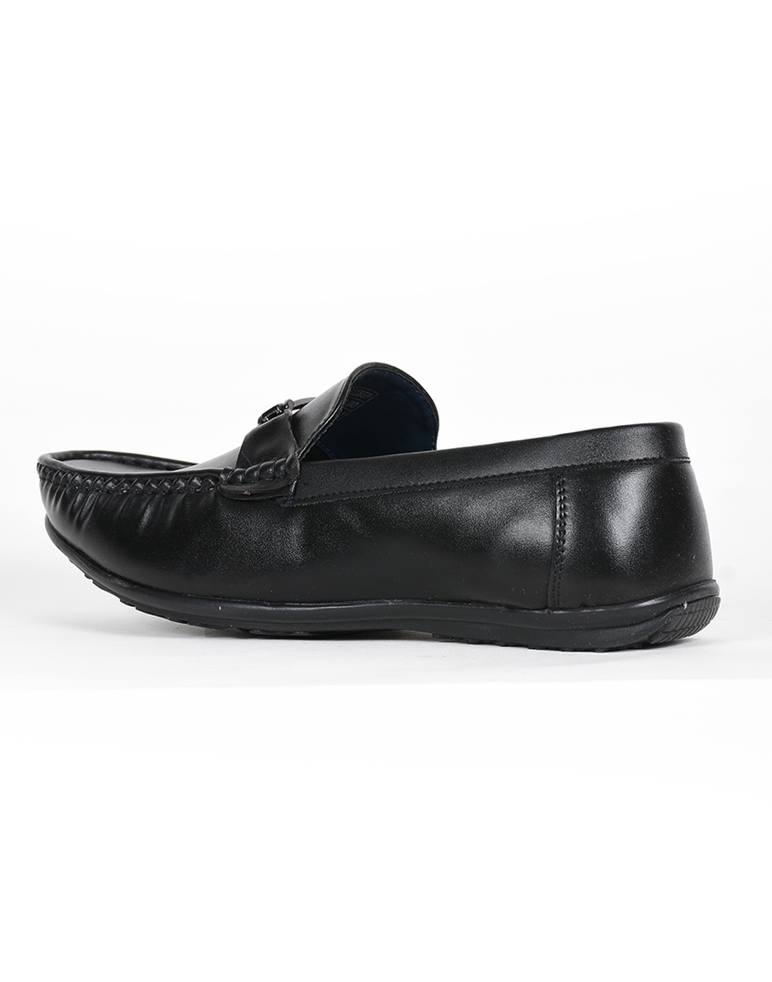 PARAGON Mens Solid Black Moccasins | Slip On Casual Wear Moccasin Shoes for Men