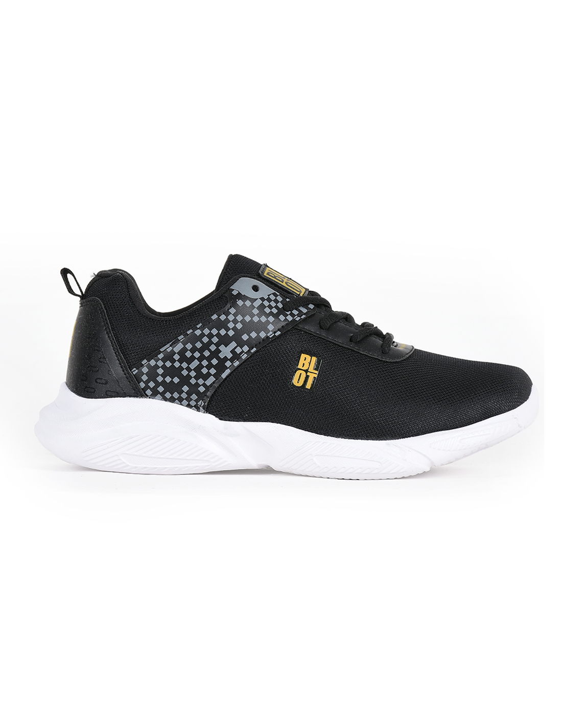 PARAGON Mens Printed Black Sports Sneakers | Stylish, Comfortable and lightweight lace-up Sneakers for Men