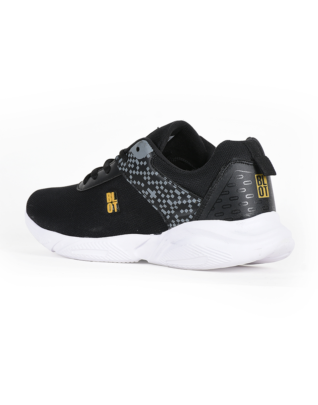 PARAGON Mens Printed Black Sports Sneakers | Stylish, Comfortable and lightweight lace-up Sneakers for Men
