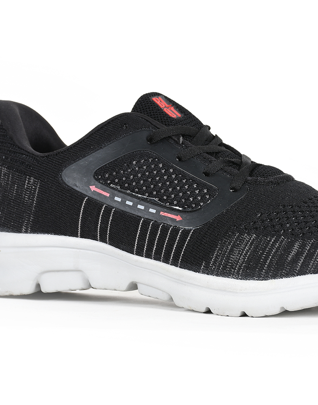 PARAGON Mens Self Design Black Casual Sneakers | Stylish, Comfortable and lightweight lace-up Sneakers for Men