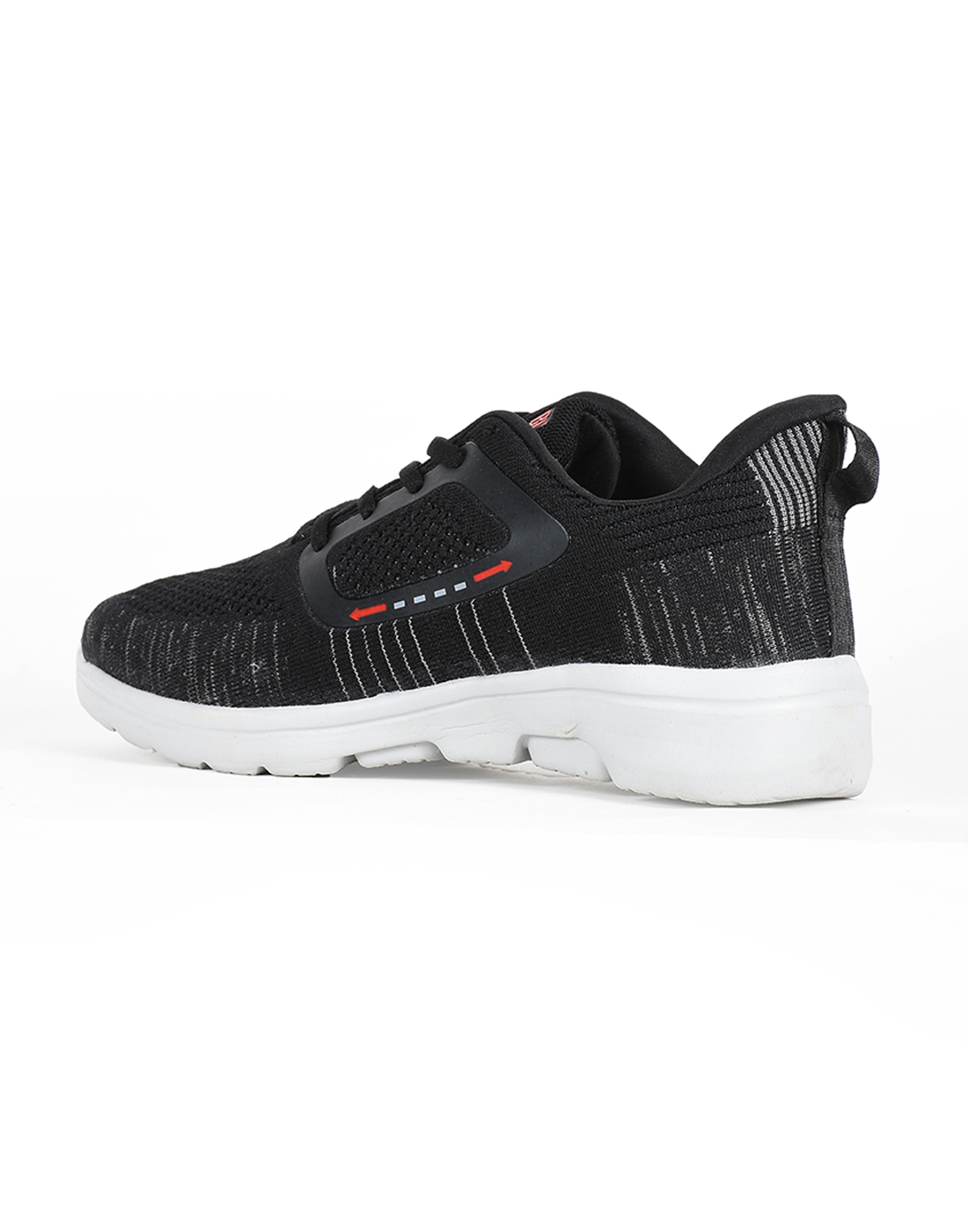 PARAGON Mens Self Design Black Casual Sneakers | Stylish, Comfortable and lightweight lace-up Sneakers for Men