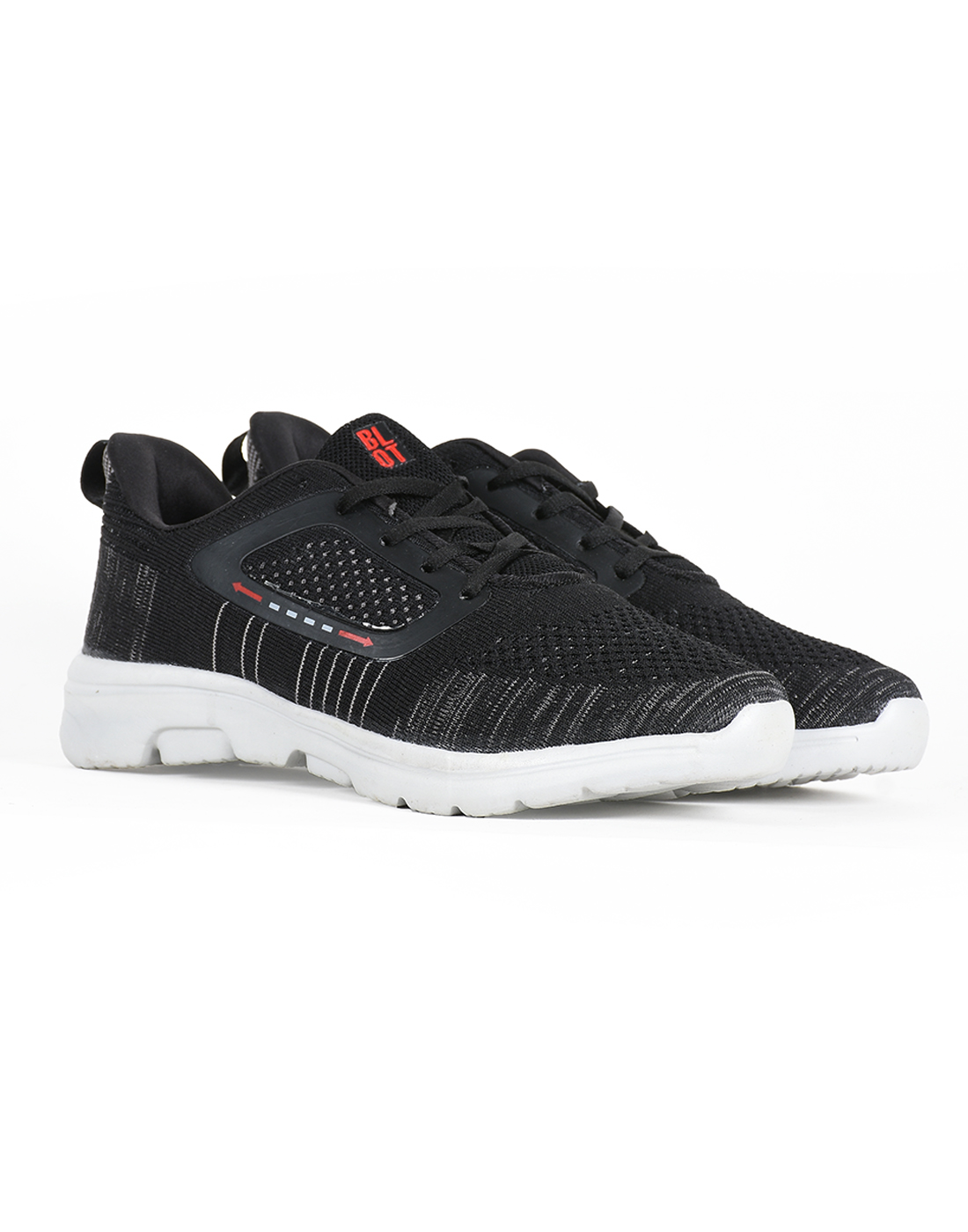 PARAGON Mens Self Design Black Casual Sneakers | Stylish, Comfortable and lightweight lace-up Sneakers for Men