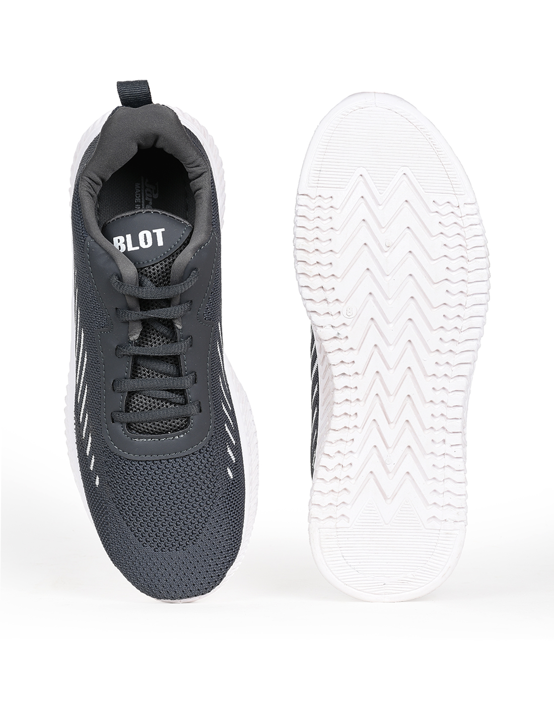 PARAGON Mens Self Design Grey Casual Sneakers | Stylish, Comfortable and lightweight lace-up Sneakers for Men