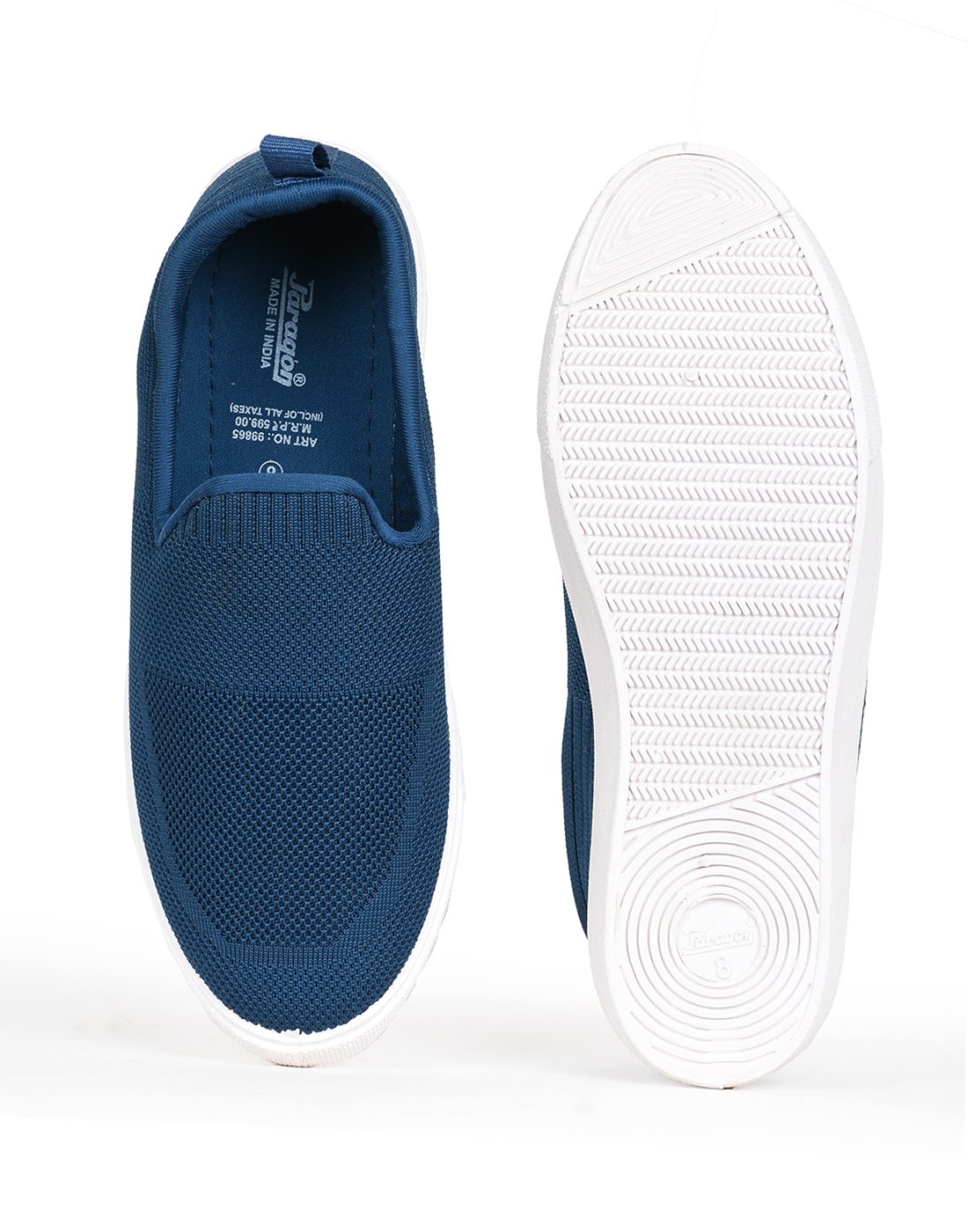 PARAGON Mens Self Design Blue Casual Sneakers | Stylish, Comfortable and lightweight Slip-on Sneakers for Men