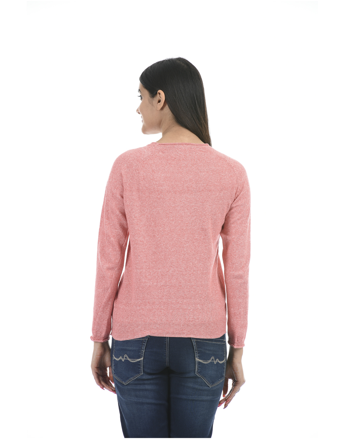 Porto Bello Women Casual Wear Peach Sweater
