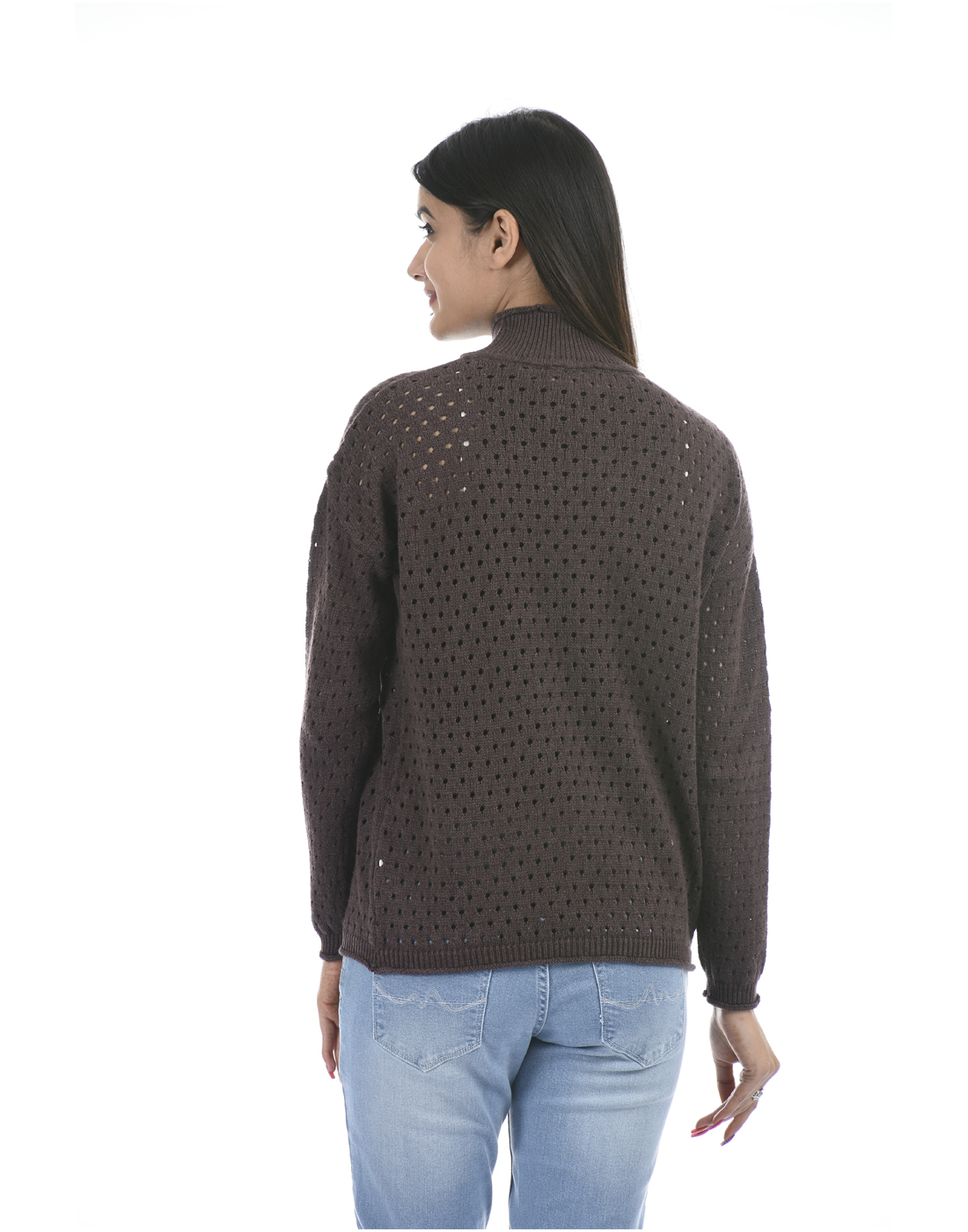 Porto Bello Women Casual Wear Brown Sweater