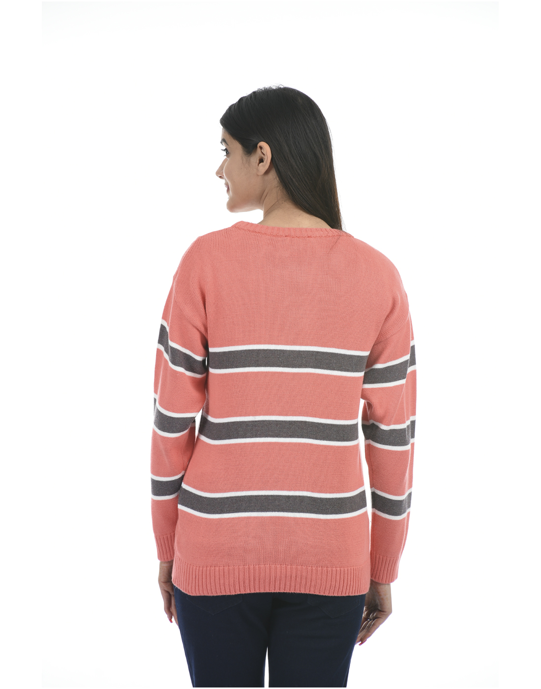 Porto Bello Women Casual Wear Peach Sweater