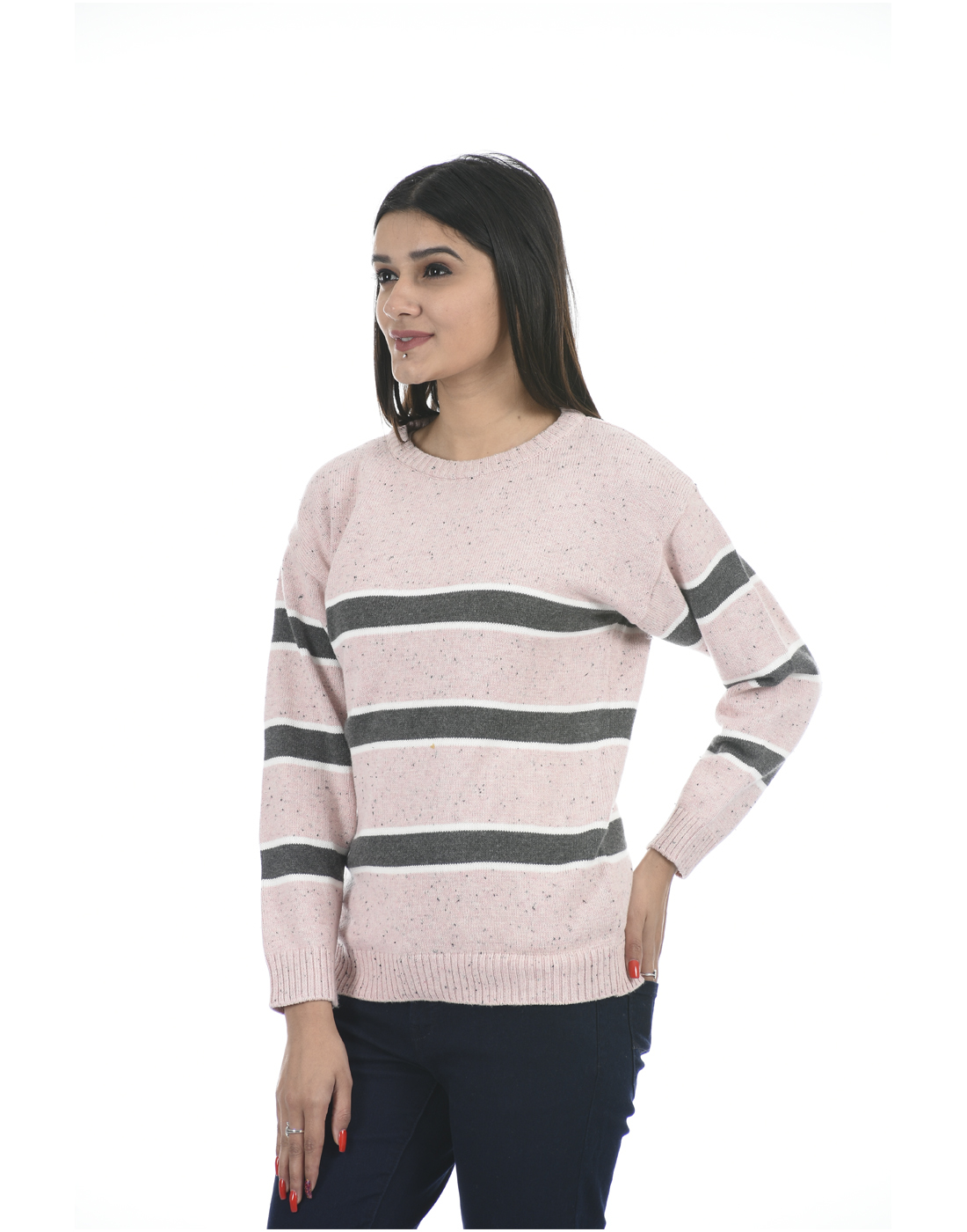 Porto Bello Women Casual Wear Pink Sweater